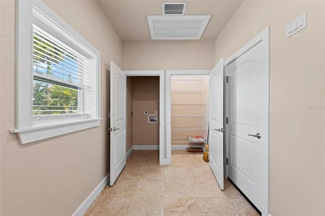 wooden floor with closet in a room