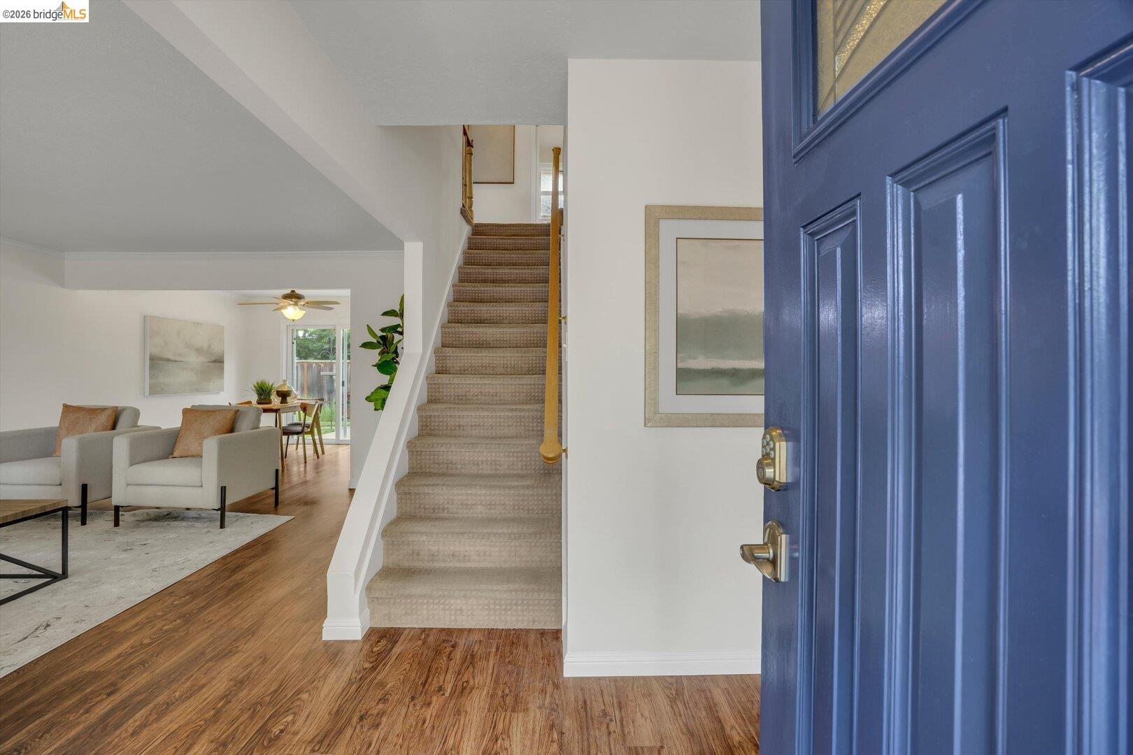 1878 Polk Street Concord, CA 94521 - Photo 4 of 40 a view of entryway and hall with wooden floor