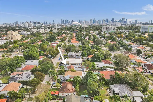 an aerial view of city