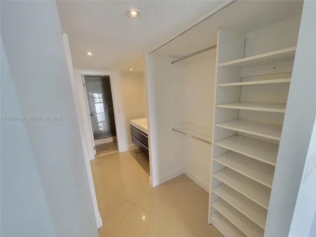 a view of a walk in closet