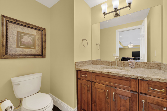714 Draper Heights Way Draper, UT 84020 - Photo 41 of 88 Bathroom featuring vanity and toilet