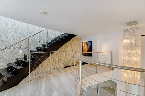 a view of balcony with seating space