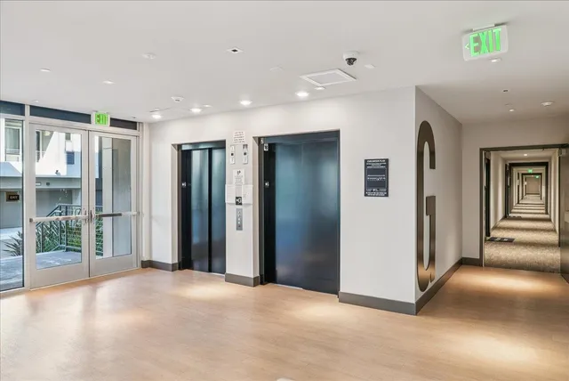 a view of building with outdoor seating