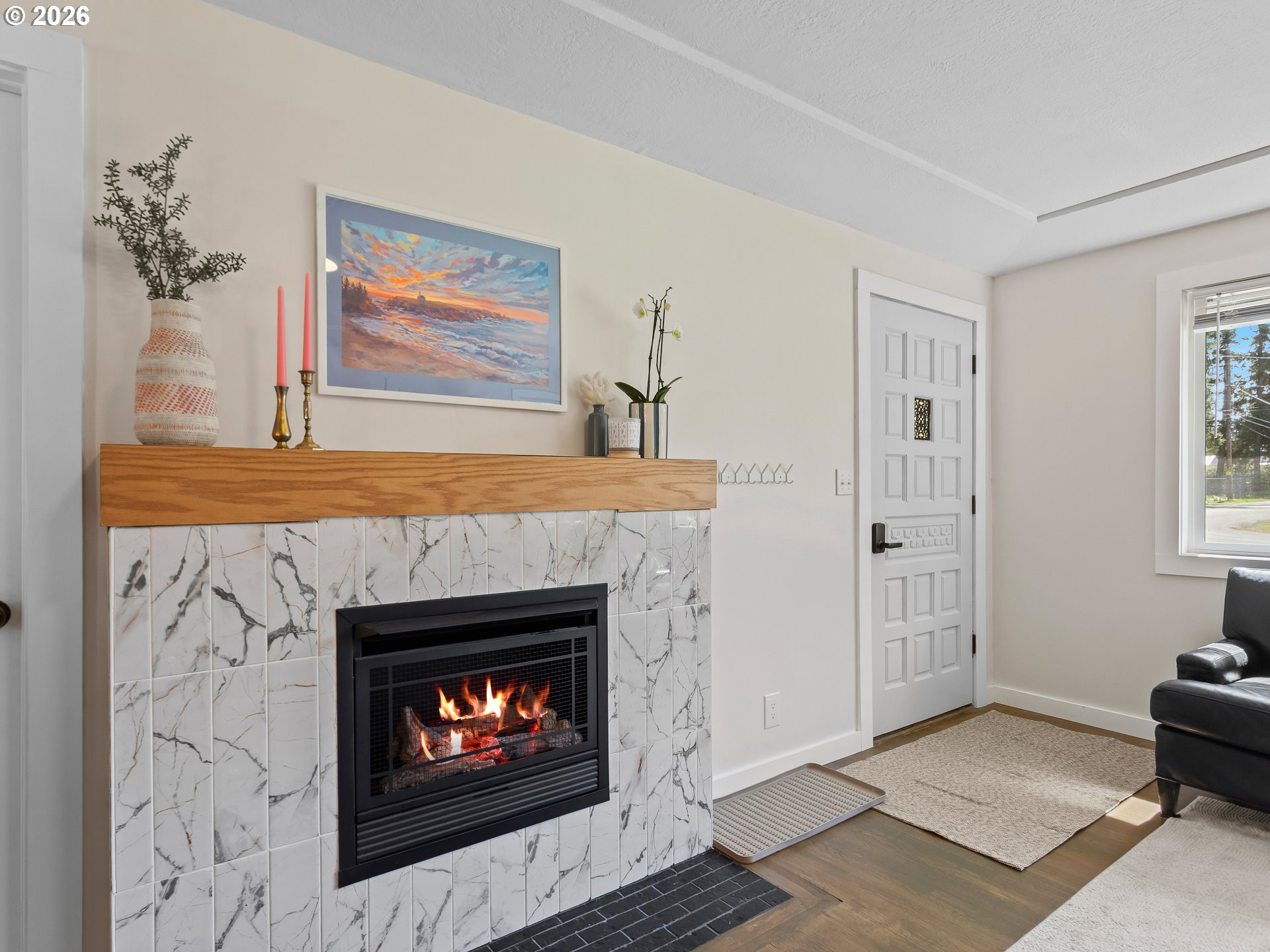 20149 Northeast Oregon Street Fairview, OR 97024 - Photo 7 of 37 a living room with furniture and a fireplace