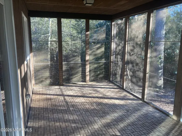 a view of a glass door