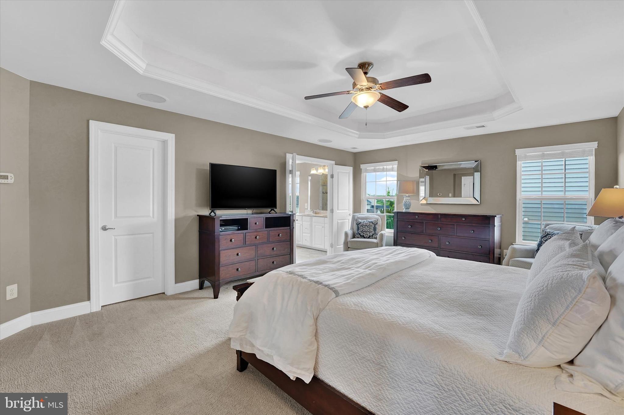 263 Henderson Road Bel Air, MD 21014 - Photo 23 of 40 Primary Bedroom with Tray Ceiling & Fan