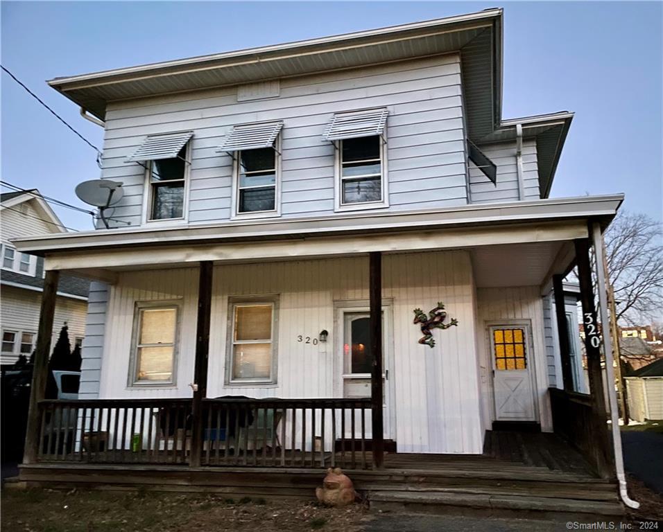 a front view of a house