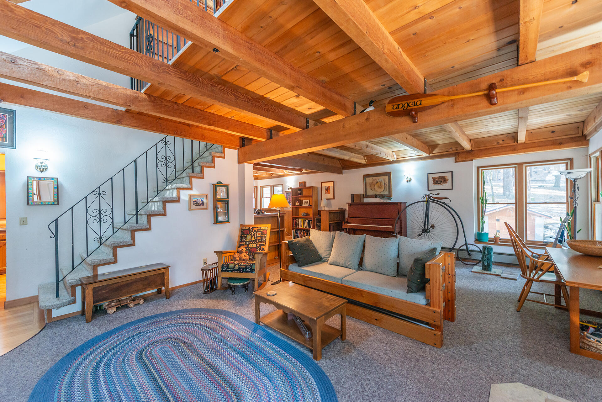 491 East Branch Road Weaverville, CA 96093 - Photo 29 of 59 a living room with furniture and wooden floor