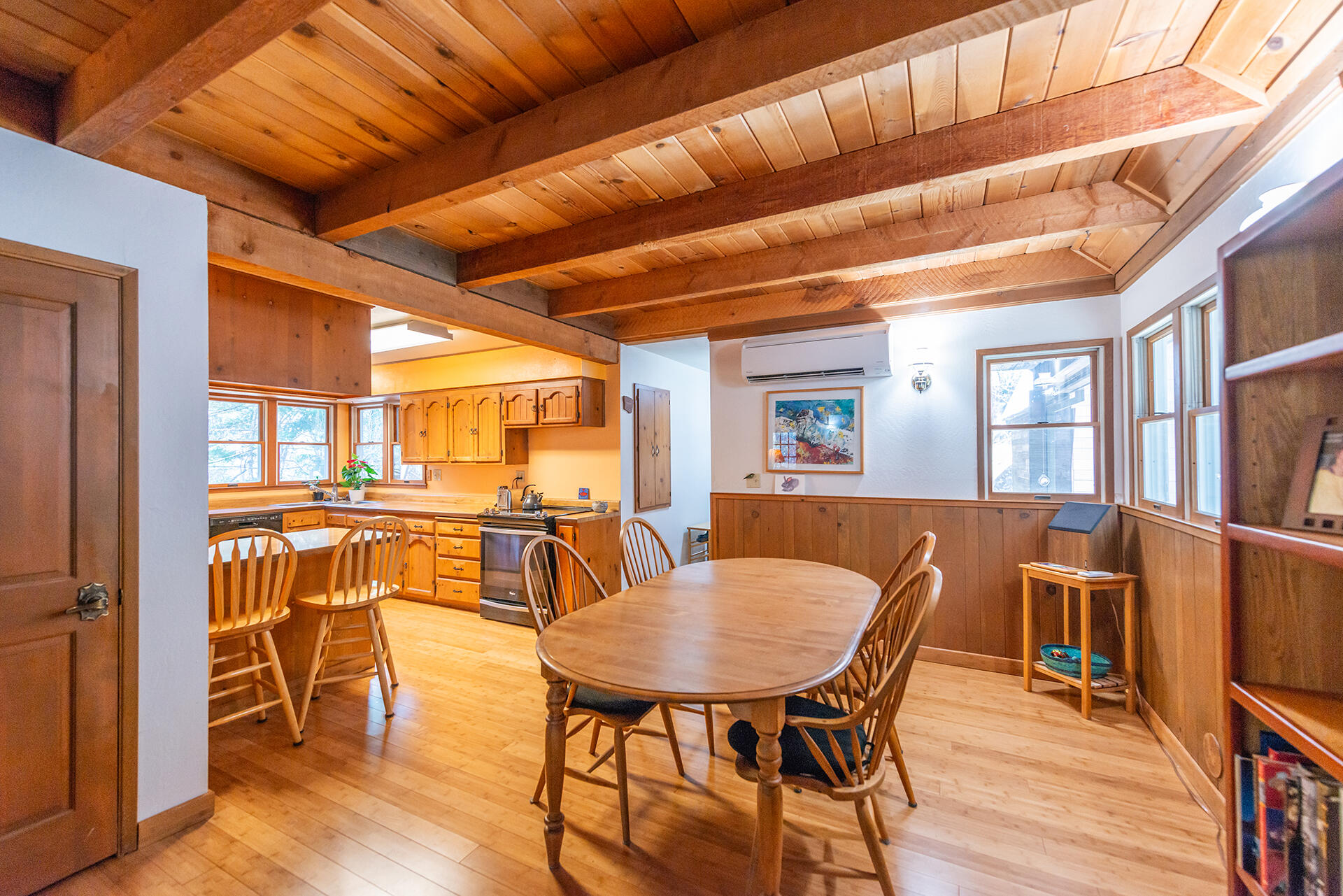 491 East Branch Road Weaverville, CA 96093 - Photo 37 of 59 a dining room with furniture and wooden floor