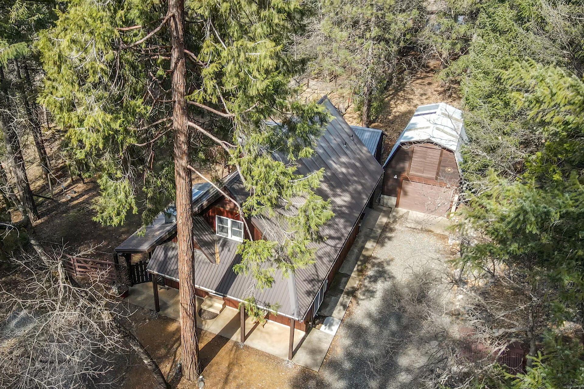 491 East Branch Road Weaverville, CA 96093 - Photo 4 of 59 a backyard of a house with lots of green space and trees