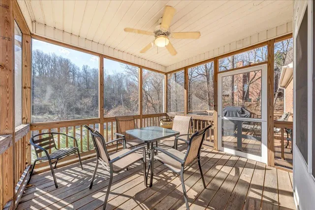 a building outdoor space with patio furniture