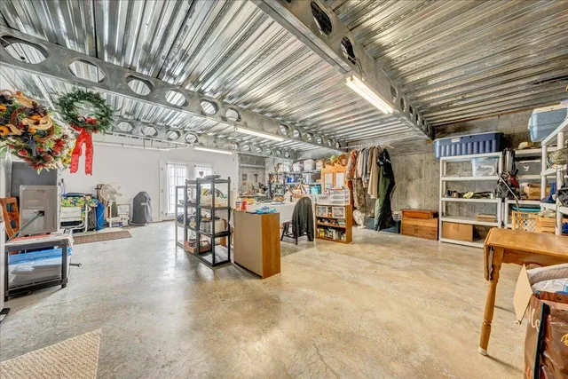 a view of a storage in a room