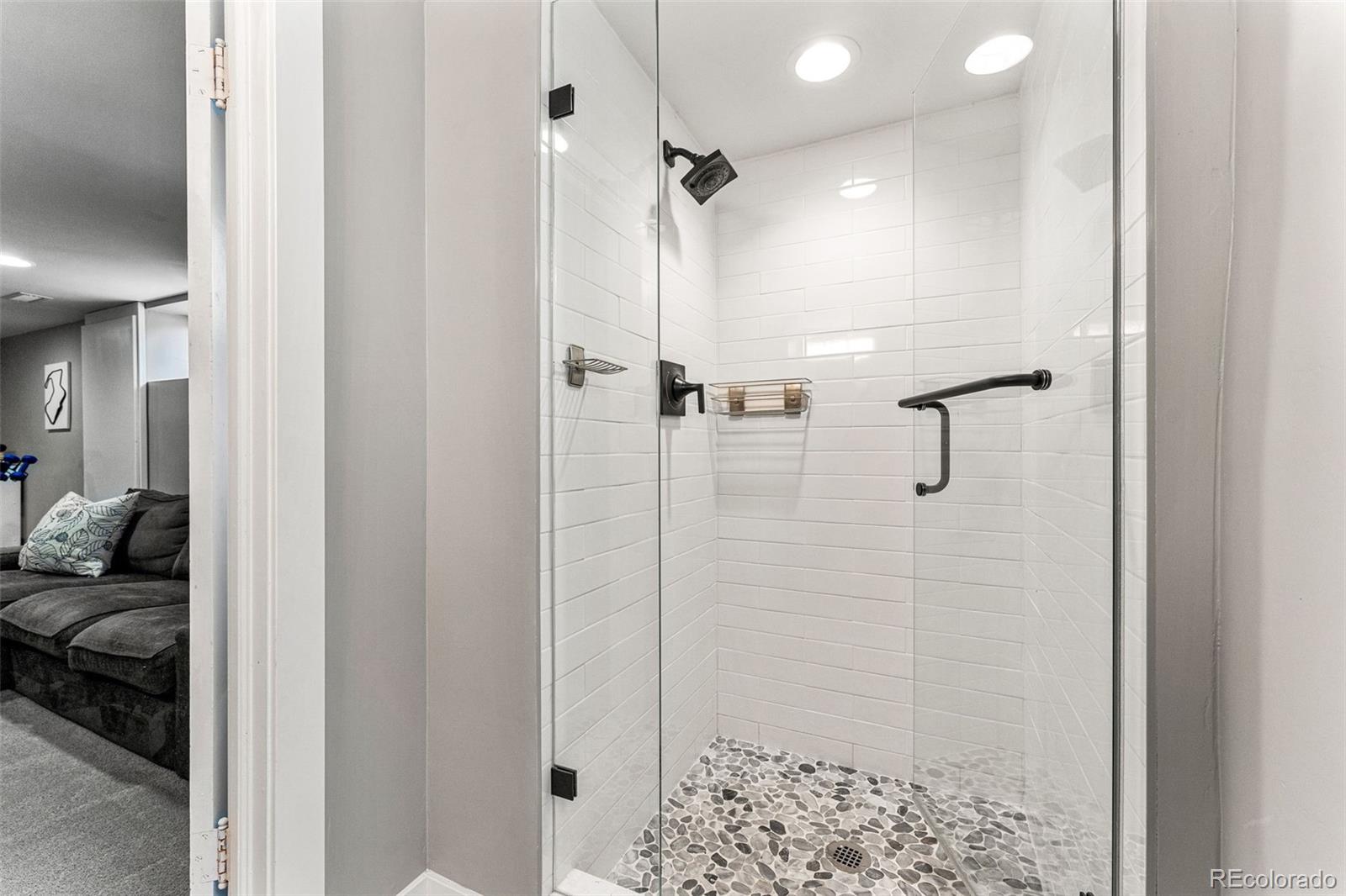 1639 Grape Street Denver, CO 80220 - Photo 29 of 39 a bathroom with a sink and shower