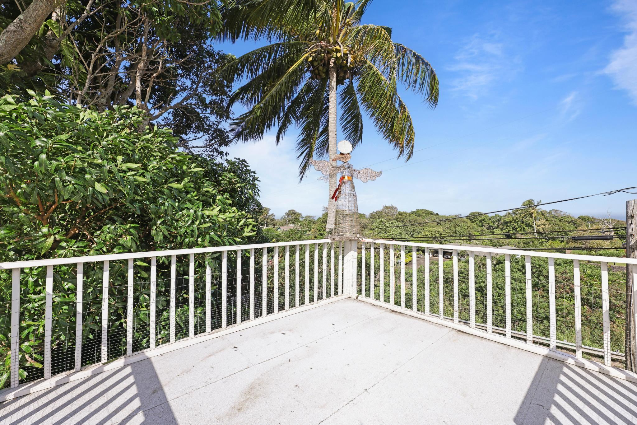 6 Kahope Place Haiku, HI 96708 - Photo 39 of 49 a view of a balcony with a palm tree