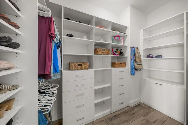 a view of a lake with a city