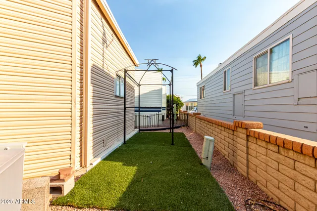 a view of a porch with furniture