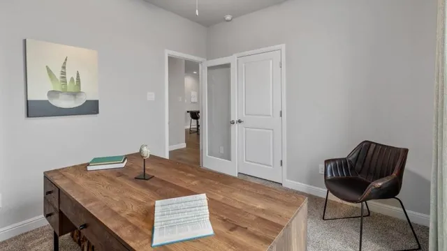 a view of hallway with stairs