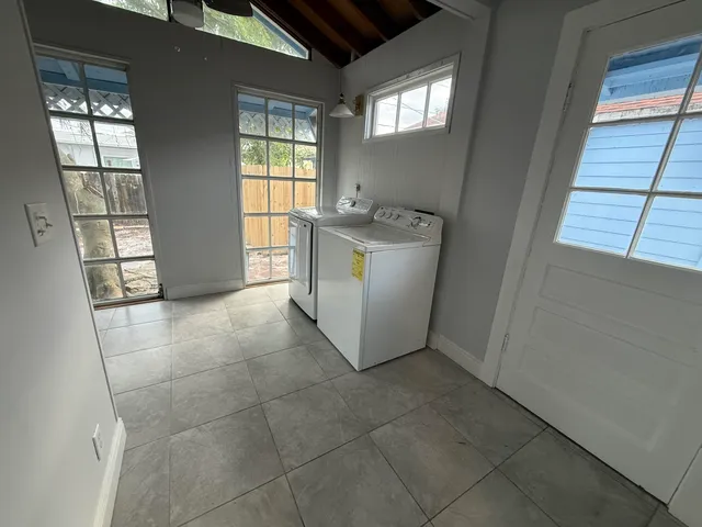 a view of utility room and window