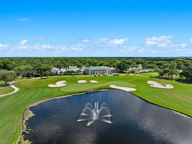 a view of a lake with a city
