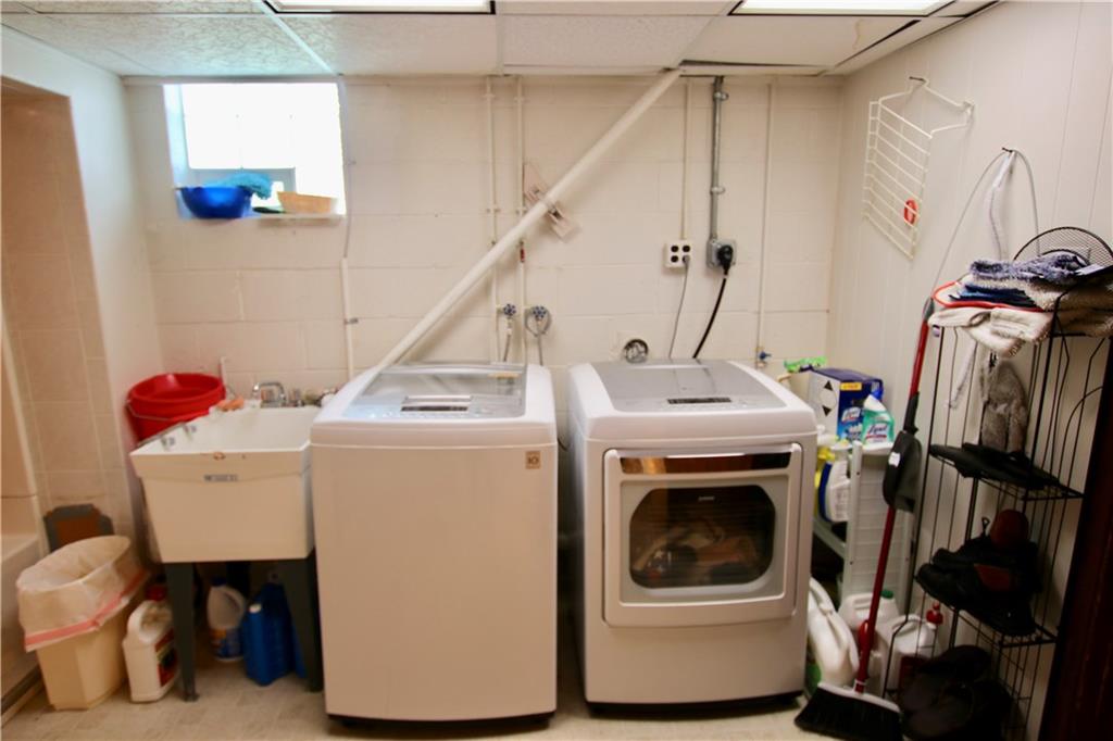 702 Lindsay Road Carnegie, PA 15106 - Photo 13 of 17 Basement laundry room. Washer and dryer included.