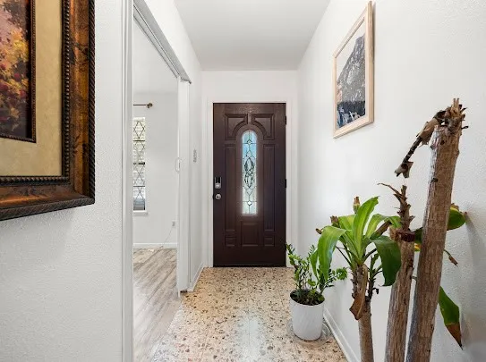 a view of front door