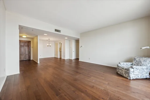 a view of livingroom with furniture and wooden floor