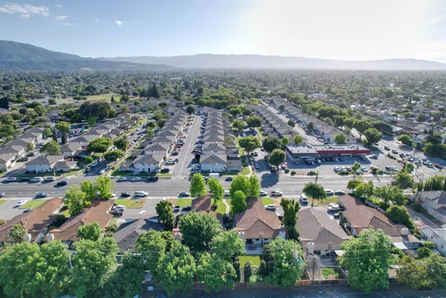 an aerial view of multiple house