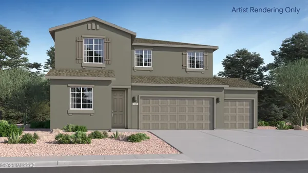 a front view of a house