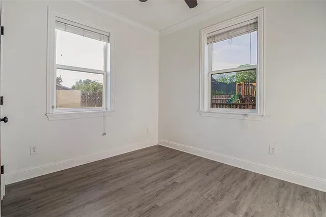 an empty room with a window