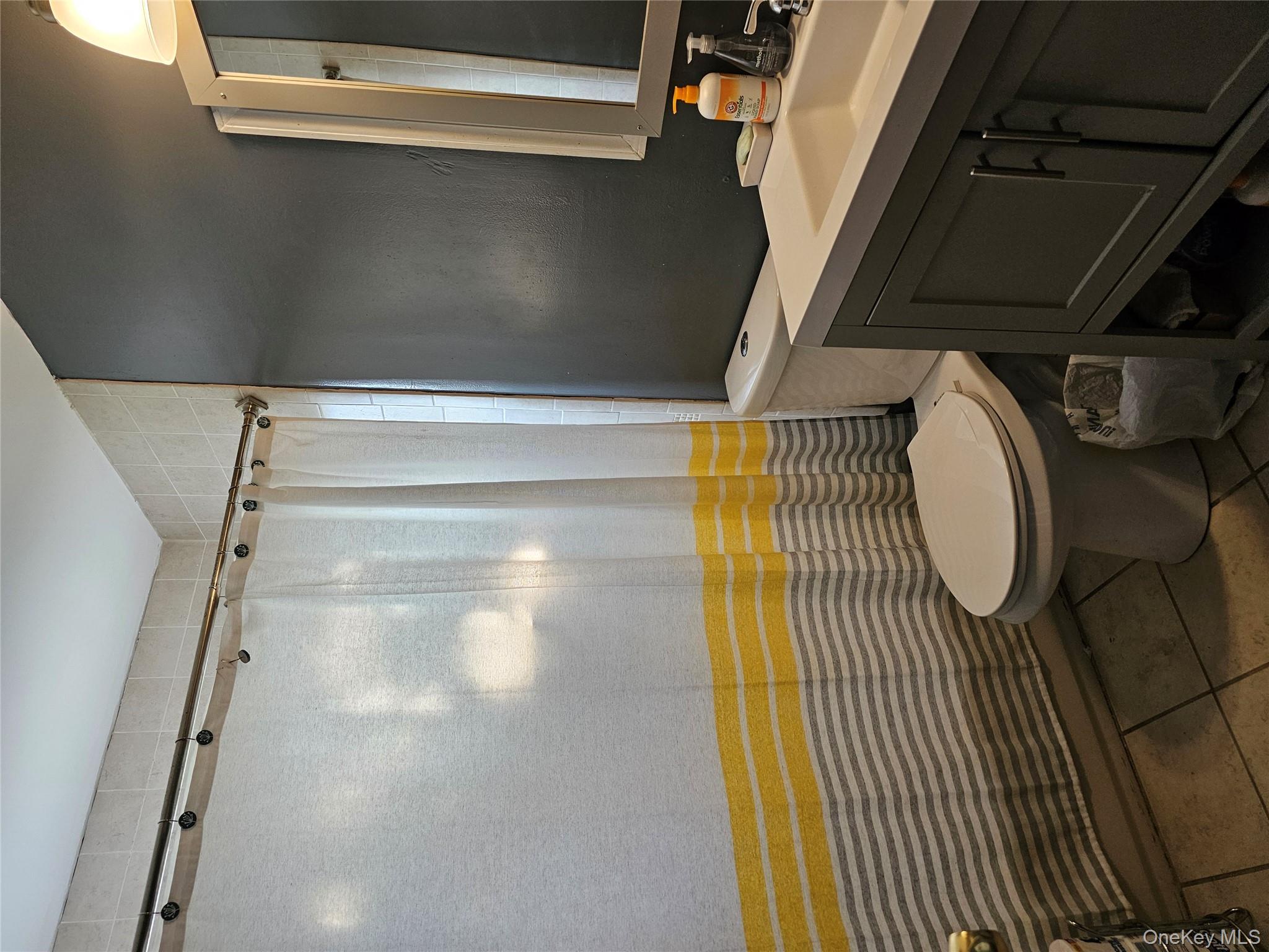 2 Mortell Court Babylon, NY 11726 - Photo 8 of 12 a bathroom with a sink a toilet and shower curtain