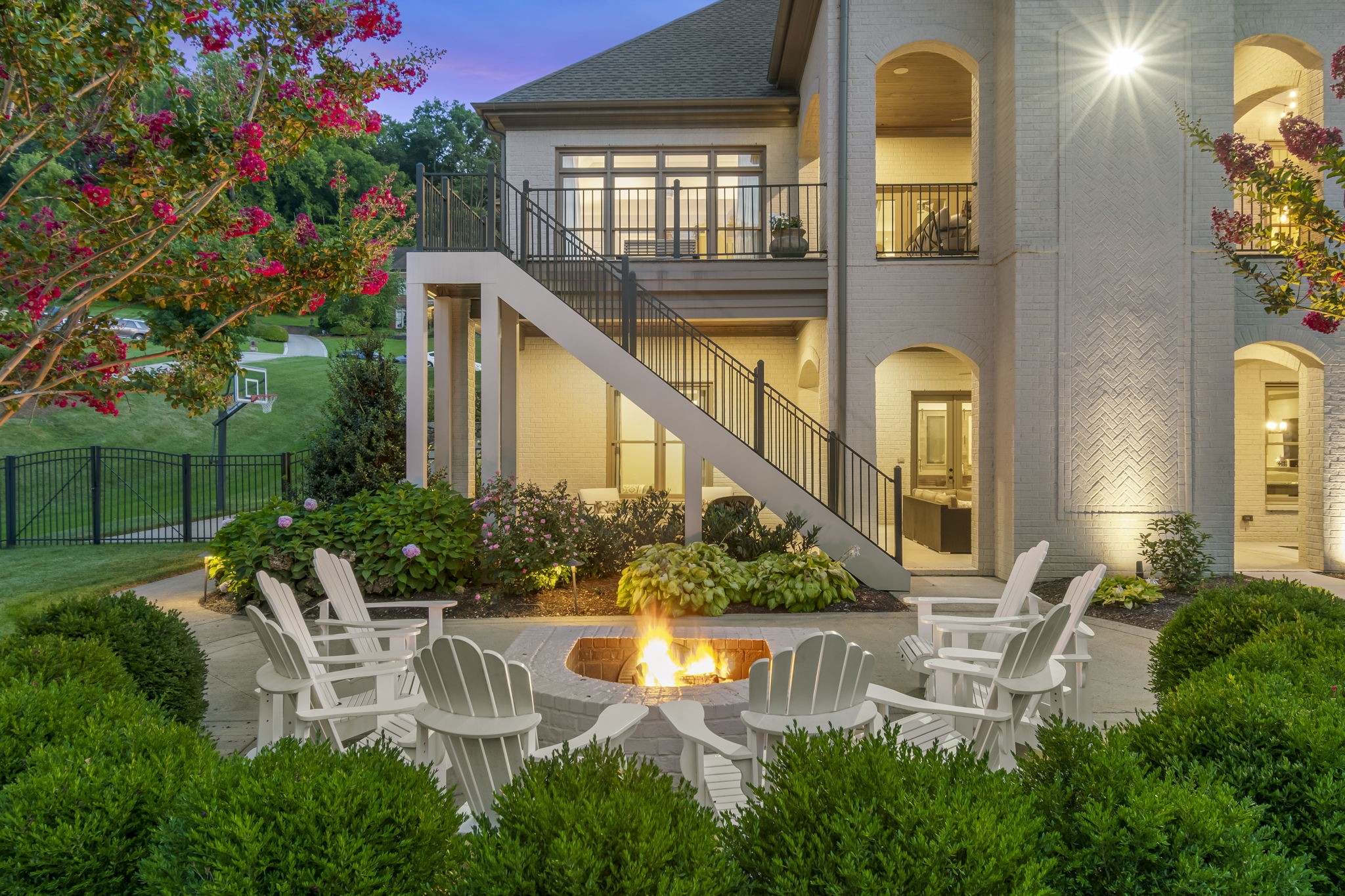 641 Legends Crest Drive Franklin, TN 37069 - Photo 71 of 99 a balcony with table and chairs and potted plants