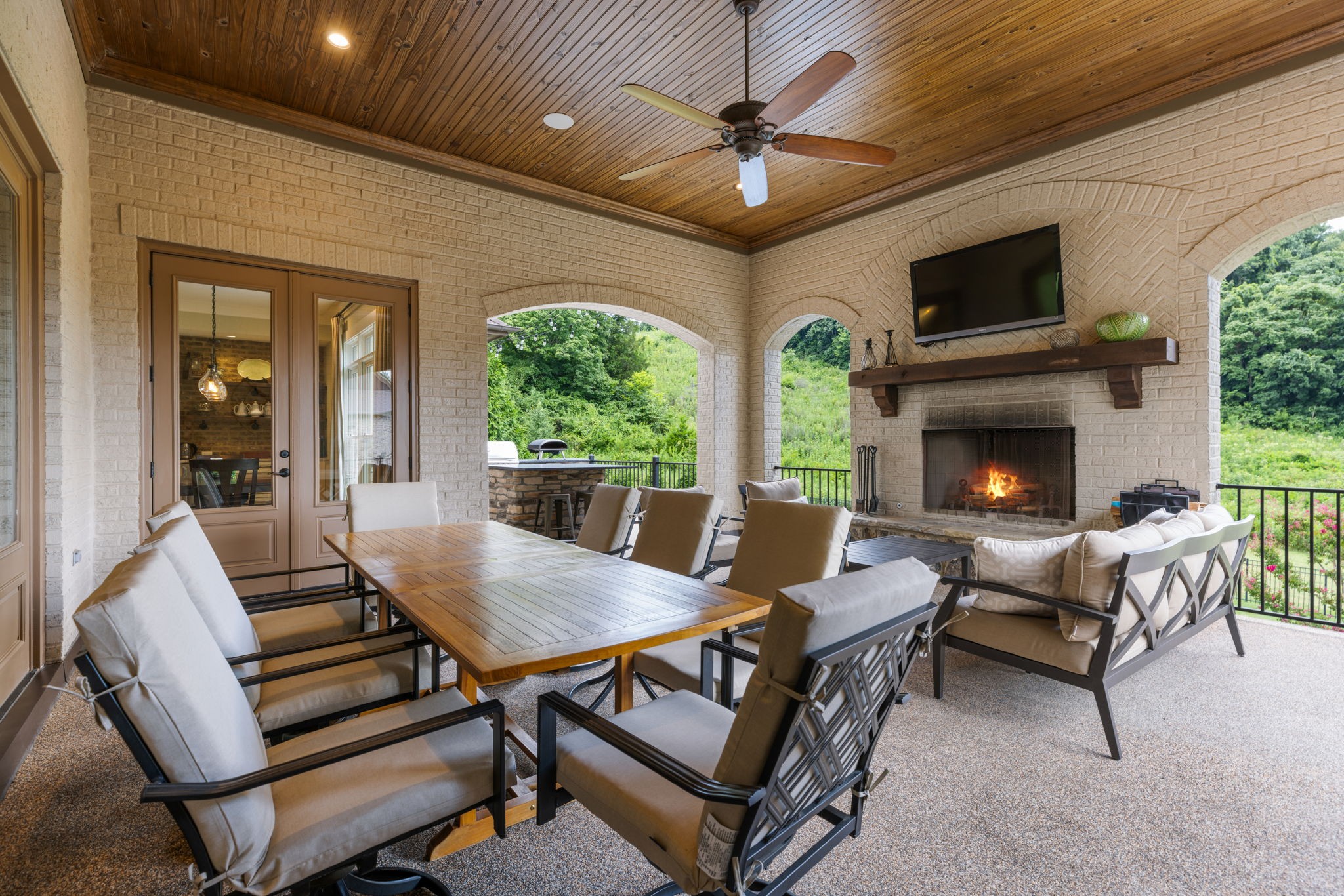 641 Legends Crest Drive Franklin, TN 37069 - Photo 80 of 99 a view of a livingroom with furniture and a fireplace