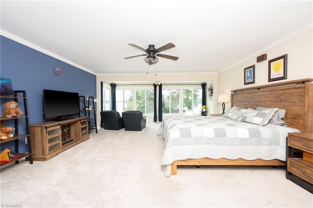 2164 Beckner Road Lexington, NC 27292 - Photo 37 of 50 Huge 23 ft wide primary bedroom with lake views from the bed