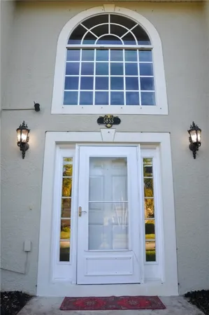 a front view of a building