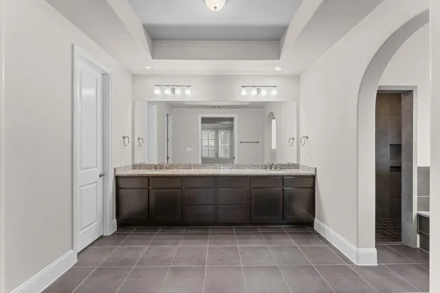 a bathroom with a tub