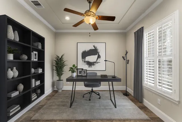 a view of a kitchen counter top space