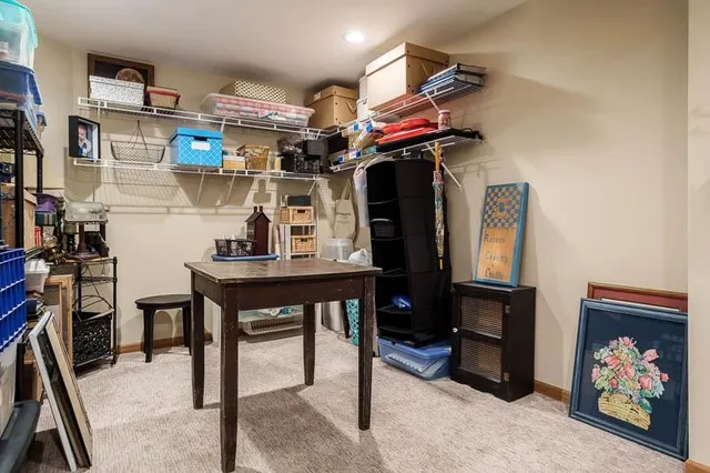 a view of storage and utility room
