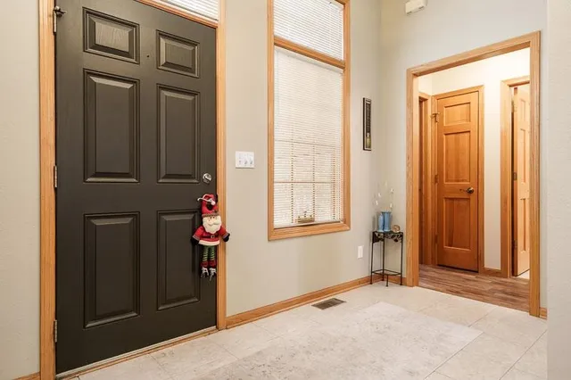 an empty room with window