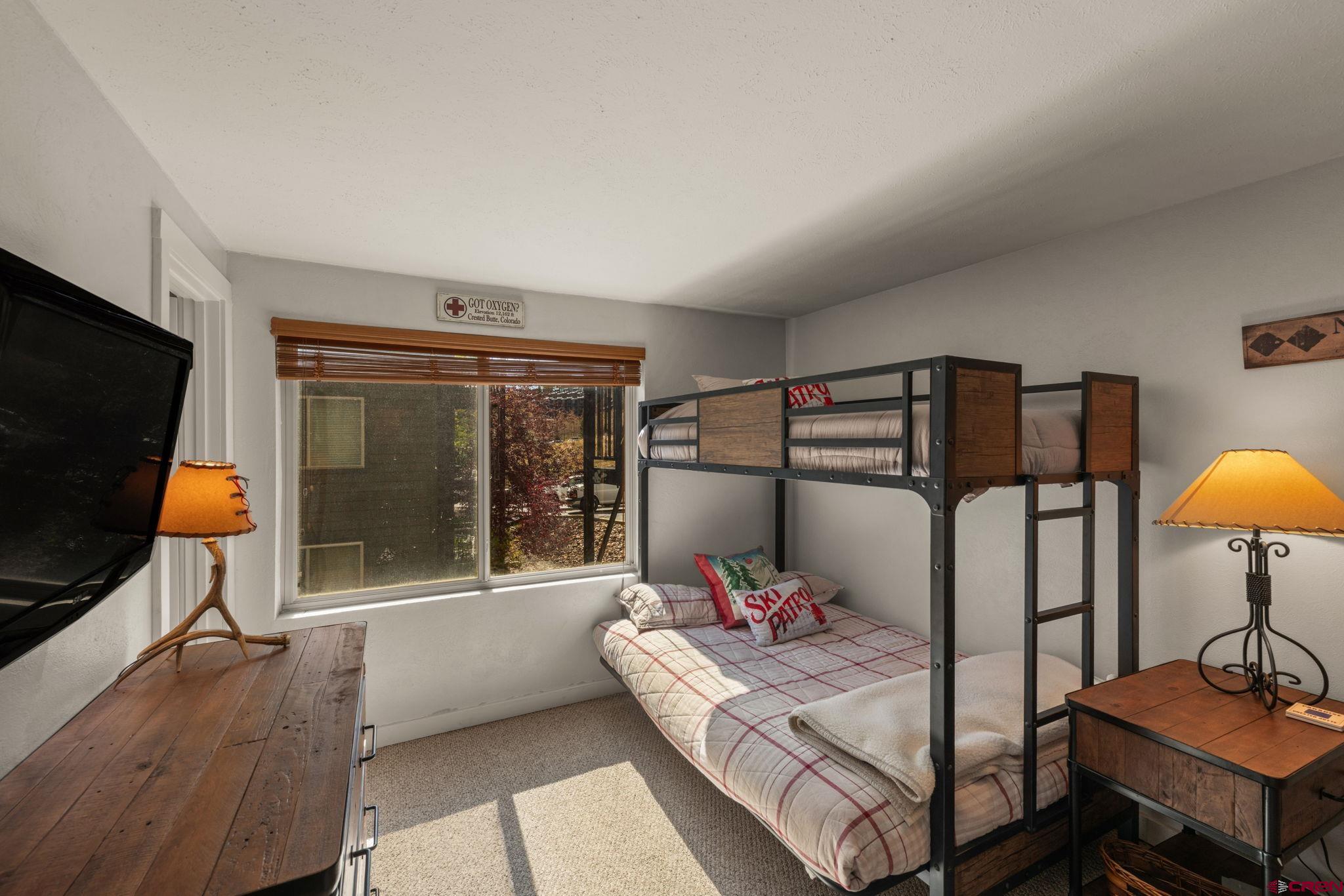 651 Gothic Road, Unit 502 Crested Butte, CO 81225 - Photo 22 of 44 a living room with furniture and a flat screen tv