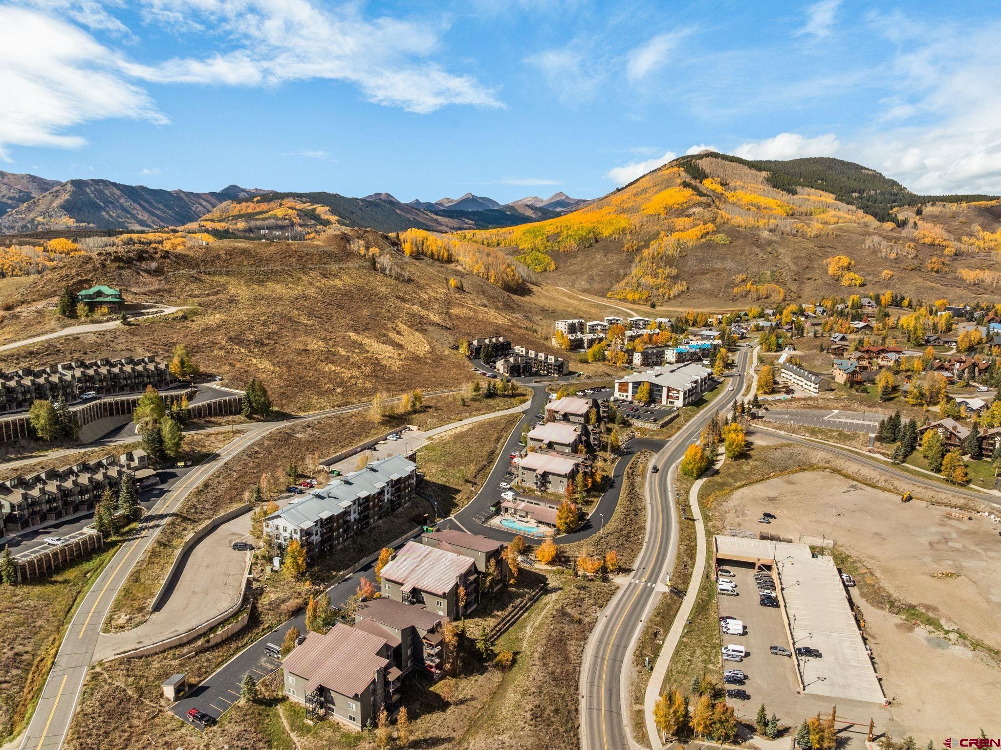 651 Gothic Road, Unit 502 Crested Butte, CO 81225 - Photo 44 of 44 an aerial view of residential houses with outdoor space