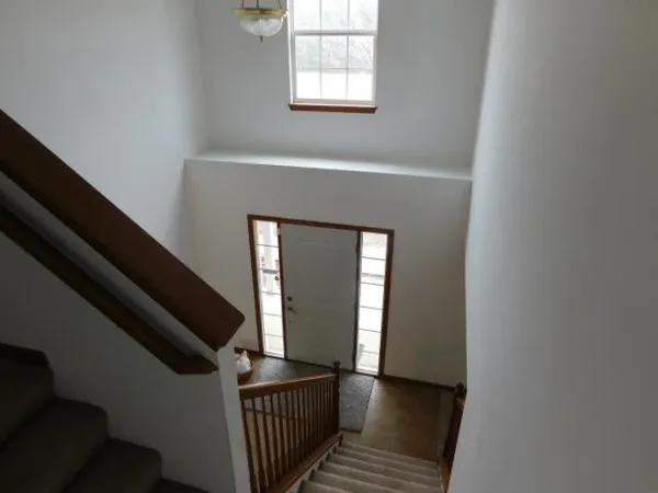 a view of an entryway with a window