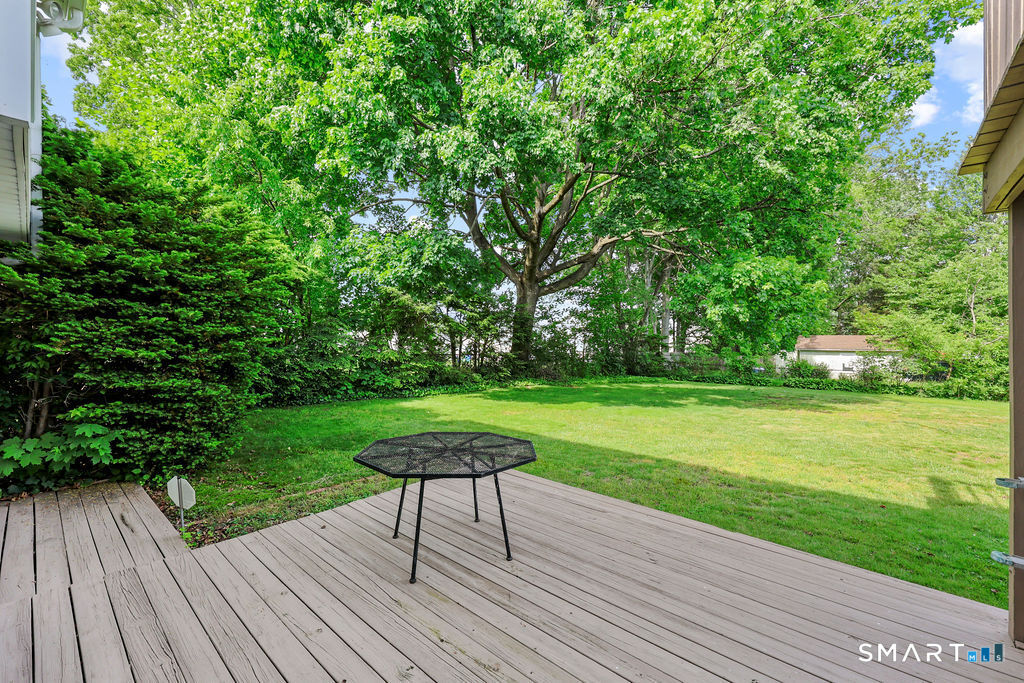 142 Wolcott Hill Road Wethersfield, CT 06109 - Photo 27 of 29 a view of a garden with wooden floor