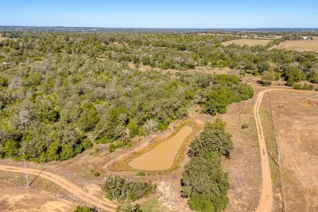 a view of a yard with wooden fence