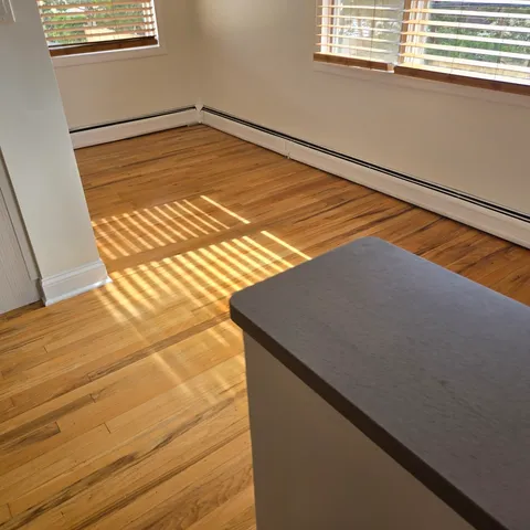 a view of wooden floor and a sink