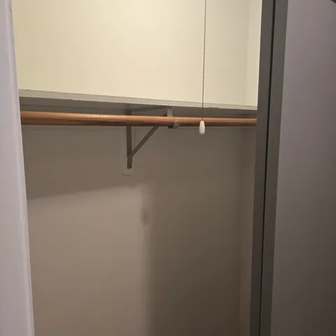 a close view of closet