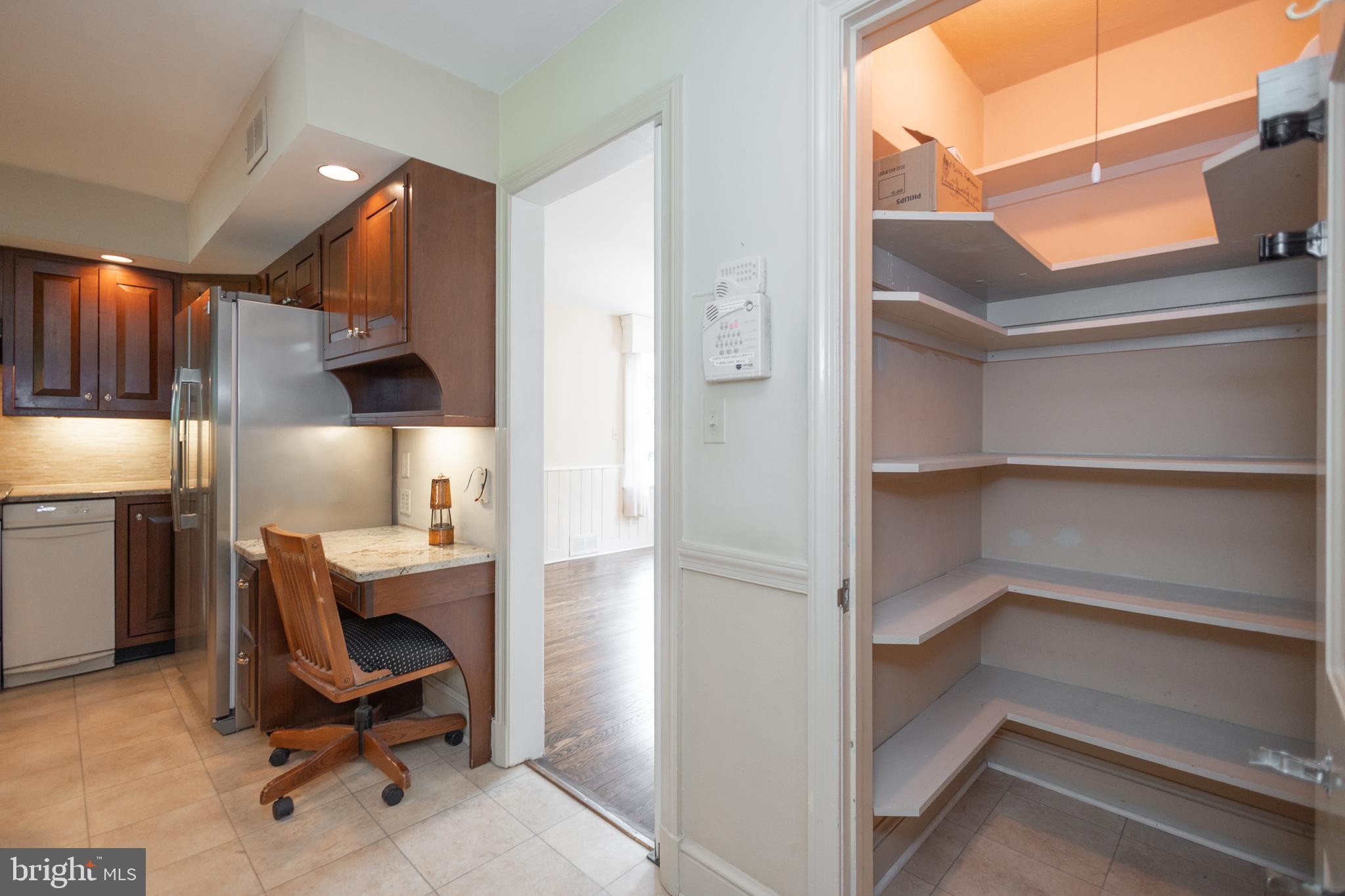 7 Effingham Road Yardley, PA 19067 - Photo 19 of 47 Step in pantry and Desk in Kitchen
