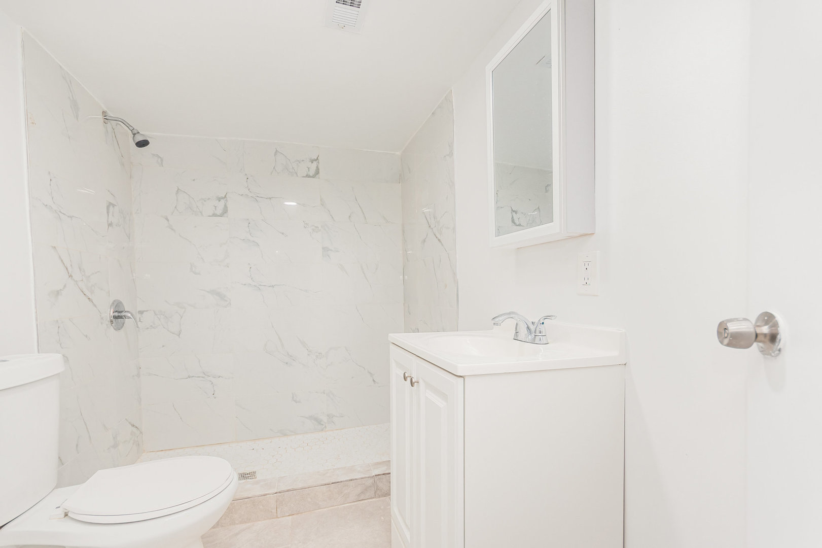 1250 North Monitor Avenue Chicago, IL 60651 - Photo 20 of 28 a bathroom with a sink a toilet and shower