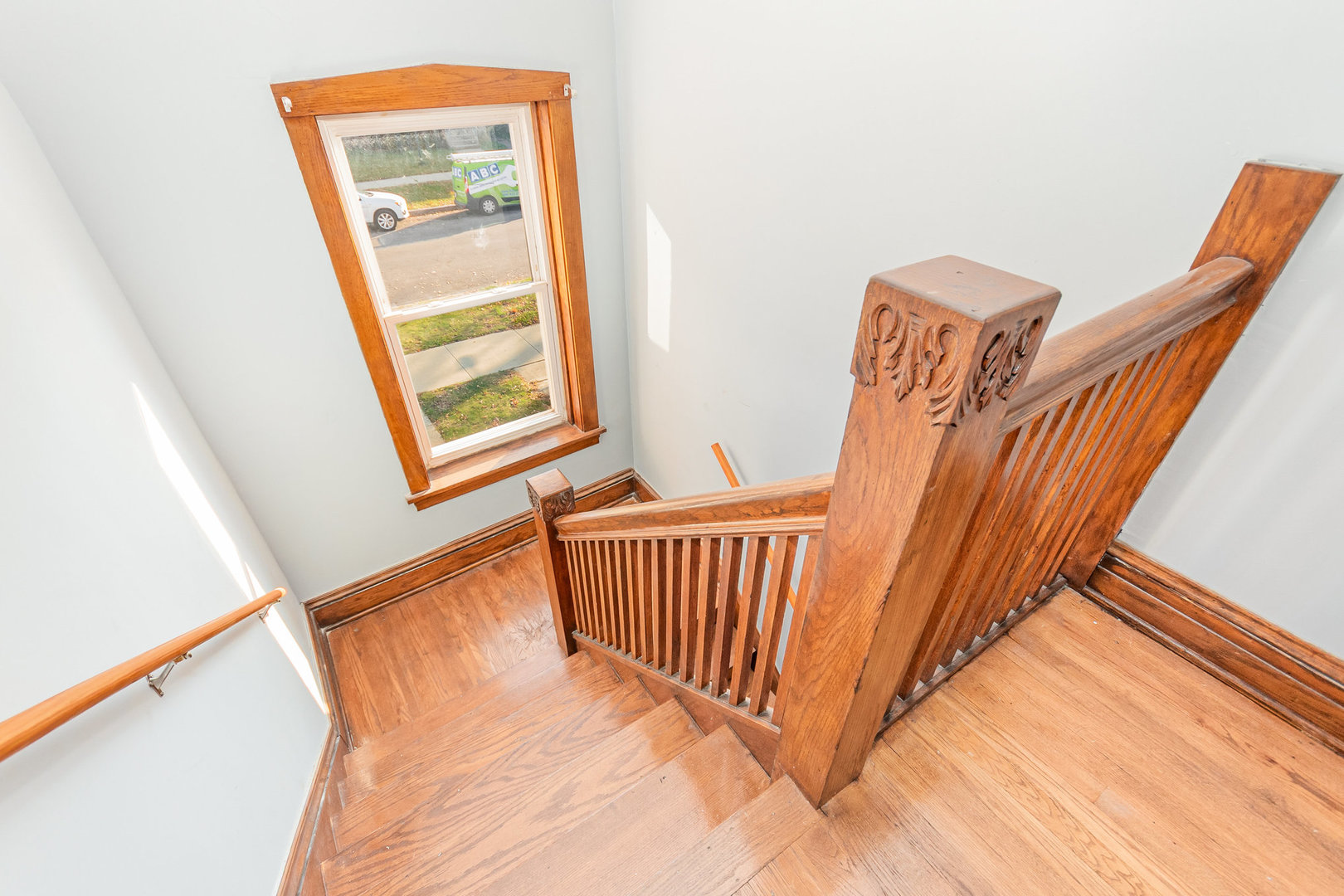 1250 North Monitor Avenue Chicago, IL 60651 - Photo 9 of 28 a view of a hallway with stairs