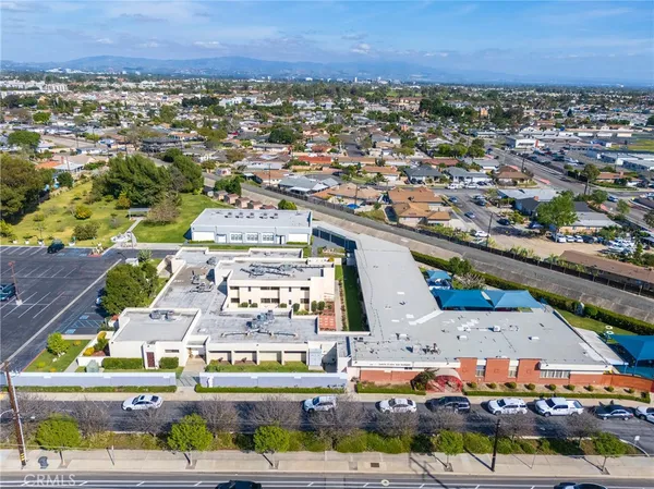 an aerial view of a city