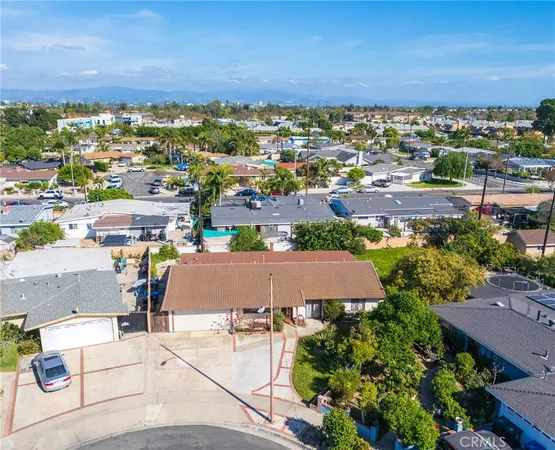 an aerial view of multiple house